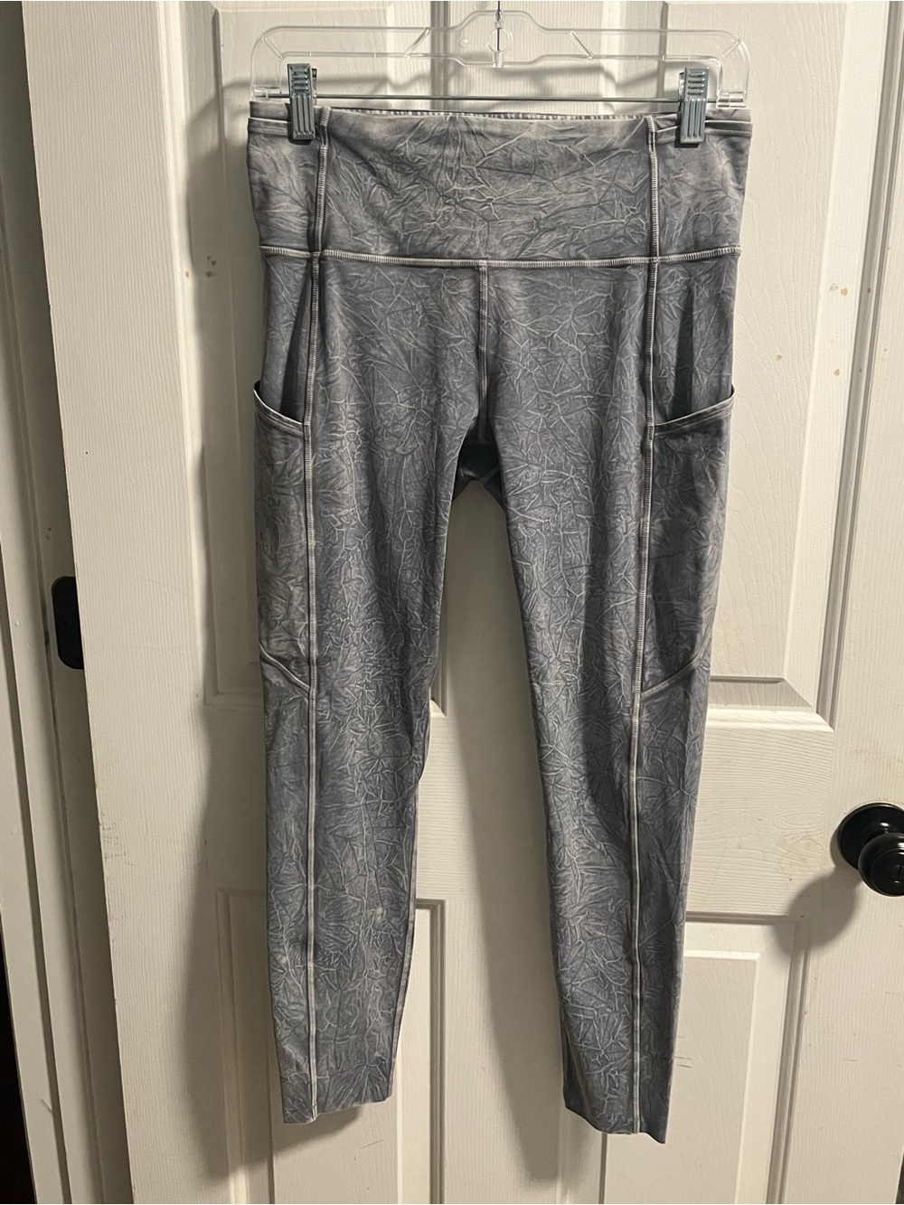 🍋LIKE NEW Lululemon Fast & Free HR Tight 25" - Asphalt Grey *Ice Dye - Sz 8